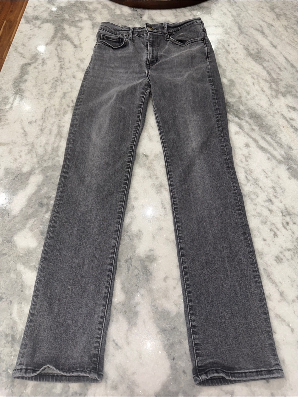 Levi's Women's Straight-Leg Washed Gray Jeans